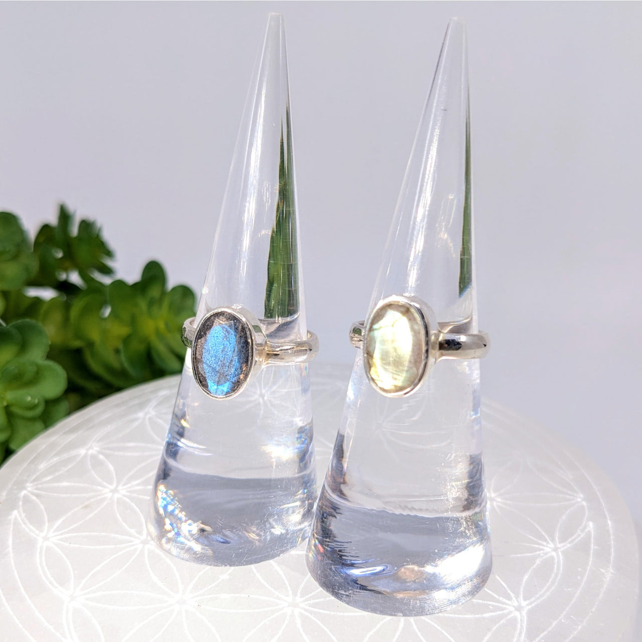 Labradorite Faceted Oval Ring #LV6867 - $68