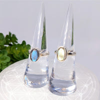 Thumbnail for Labradorite Faceted Oval Ring #LV6867 - $68