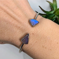 Thumbnail for Labradorite Sterling Silver Cuff Bracelet (6g) #SK3765 - $74