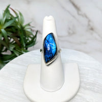 Labradorite Sz. 6.5 S.S. Ring #LV5532 - $120