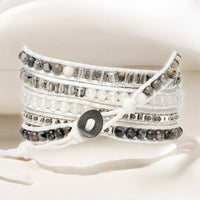 Labradorite White Jade Zebra Jasper Apple Watch Strap