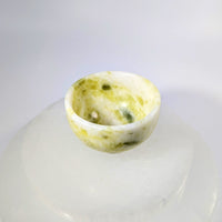 Lantian Jade 2-inch light green hand-carved bowl #BC0222