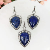 Lapis Lazuli 1.5’’ Teardrop Filigree Pendant #LV9704 - $15