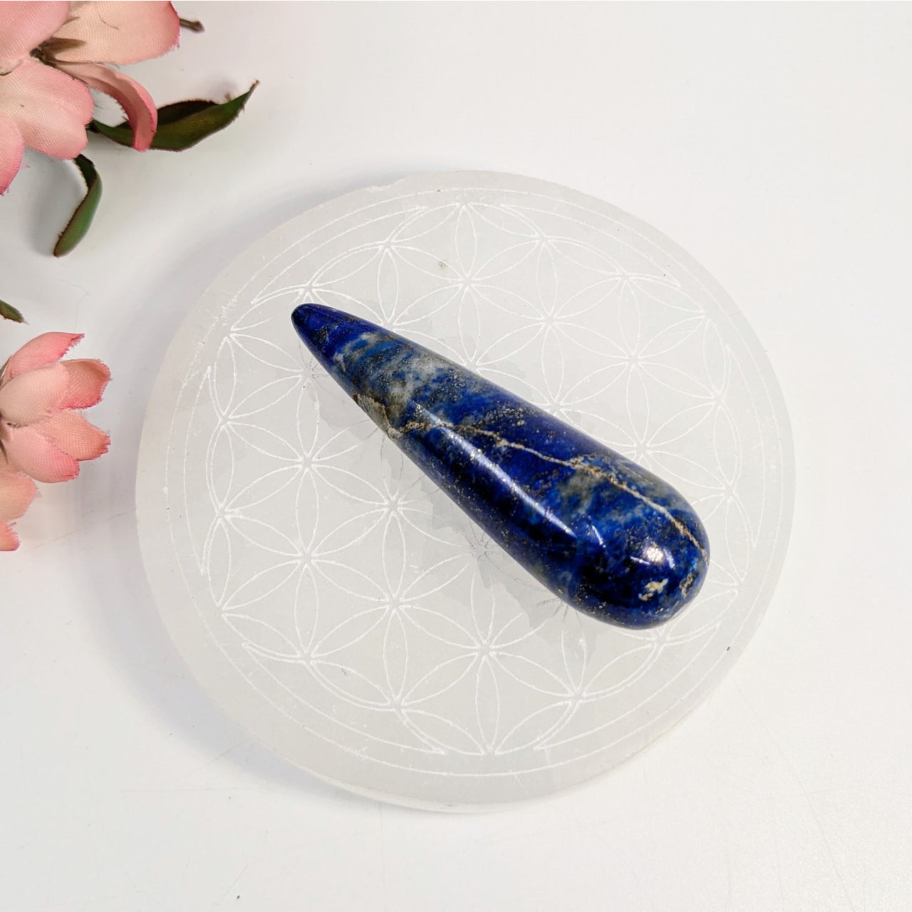 Polished Lapis Lazuli 2.8’’ Wand #LV6944 with deep blue and gold mineral inclusions