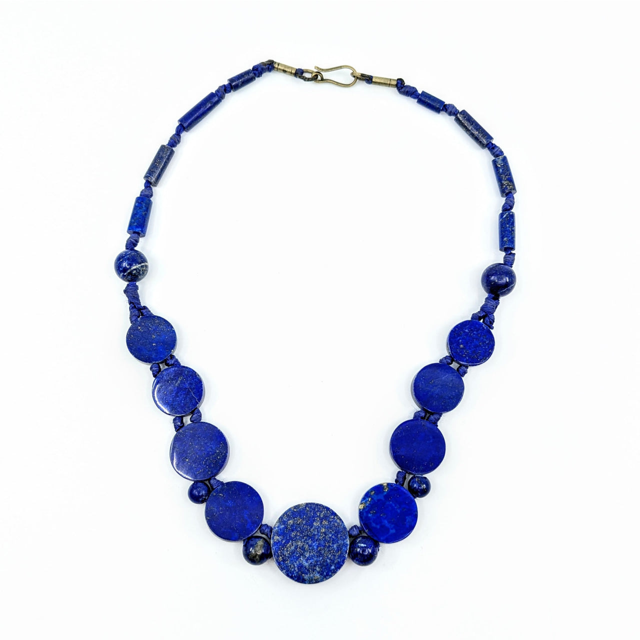 Lapis Lazuli 20’’ Disc Bead Necklace #LV6843 - $79