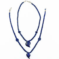 Thumbnail for Lapis Lazuli 22’’ Beaded Necklace #LV6842 - $68