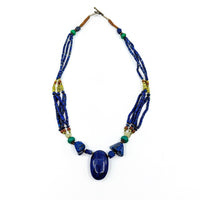 Thumbnail for Lapis Lazuli 22’’ Beaded Pendant Necklace #LV6840 - $79