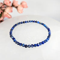 Lapis Lazuli 4mm Bracelet #LV9867 - $18