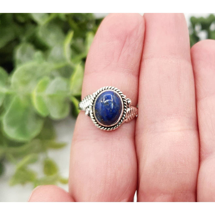 Silver ring with oval Lapis Lazuli gemstone from the Lapis Lazuli Gemstone Sterling Silver Ring #LV4223