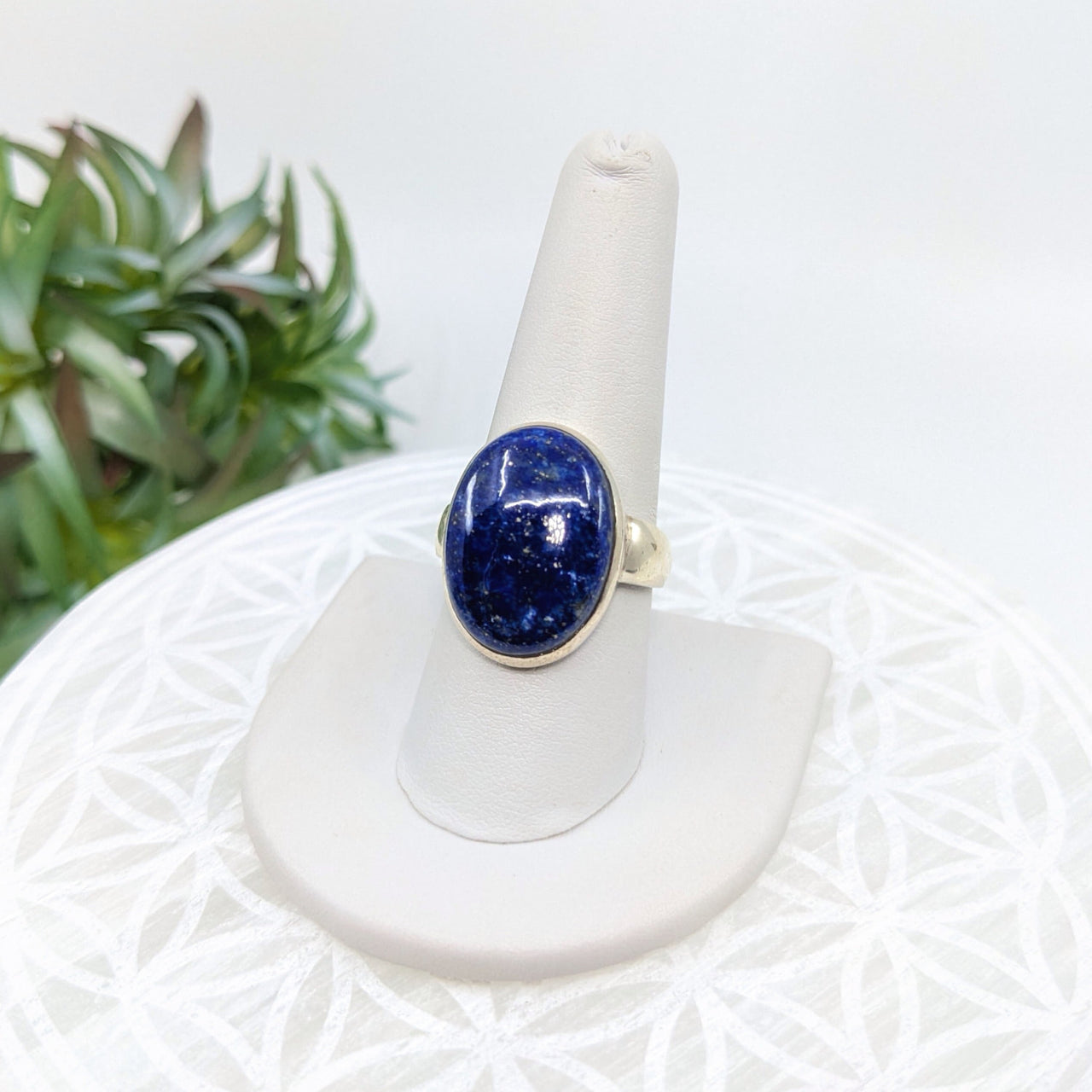 Lapis Lazuli S.S. Oval Ring #LV5992 - $69