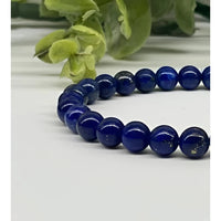 Blue Lapis Lazuli Stretchable Bracelet with 6mm Polished Beads