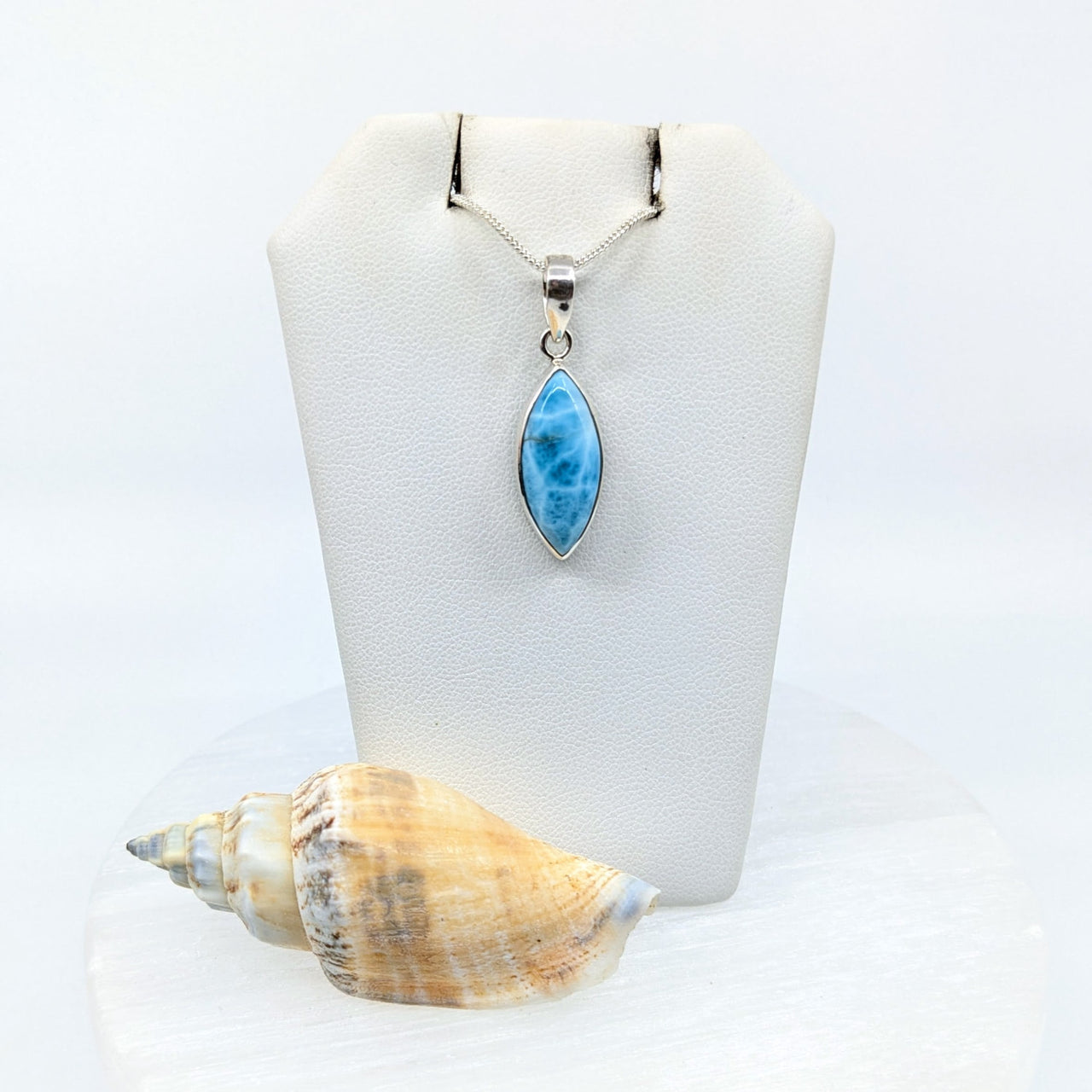 Larimar 0.8’’ S.S. Marquis Pendant #LV6253 - $64