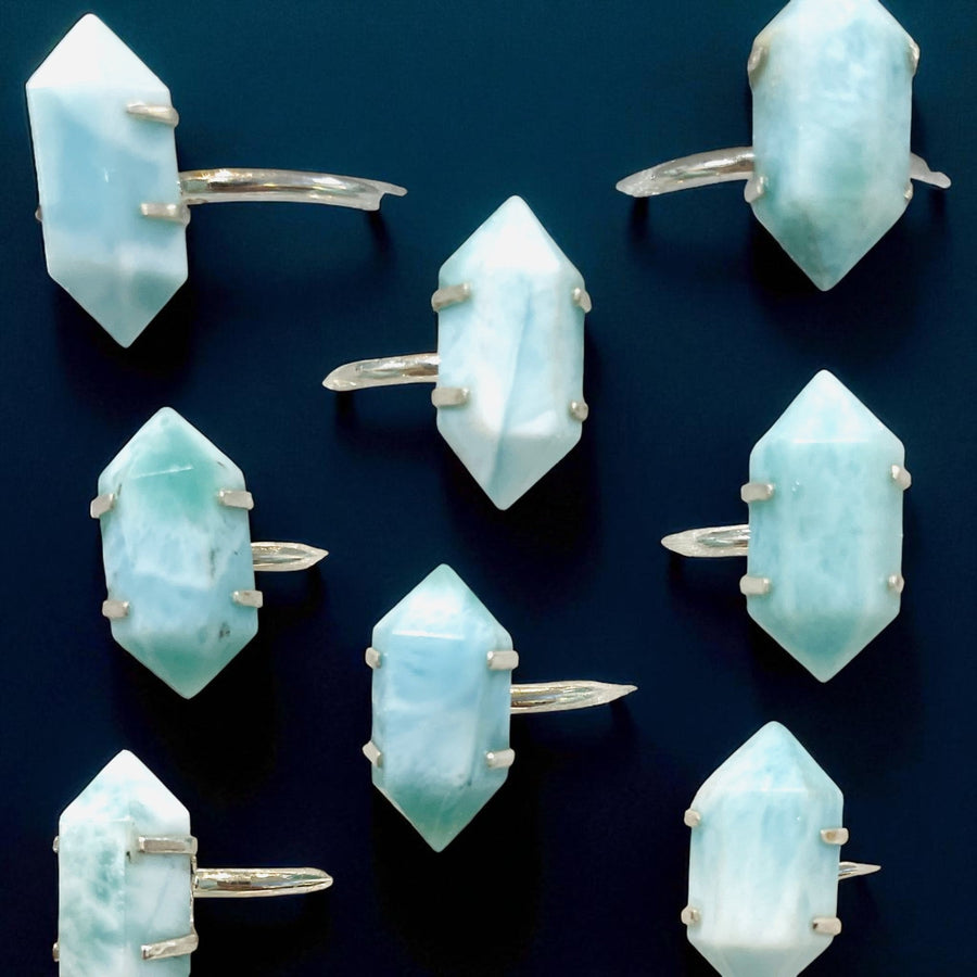 Larimar DT Sterling Silver Ring #J604