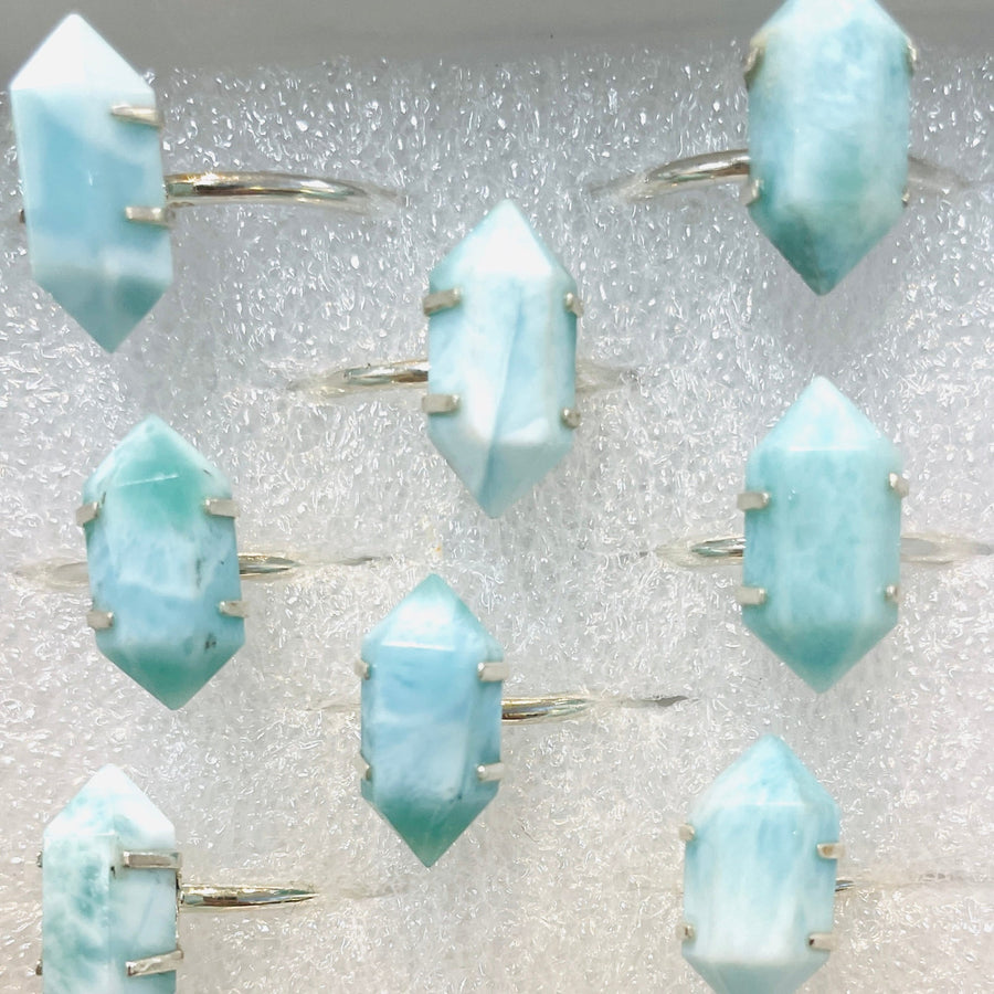 Larimar DT Sterling Silver Ring #J604 #shrm - $52