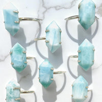 Larimar DT Sterling Silver Ring #J604