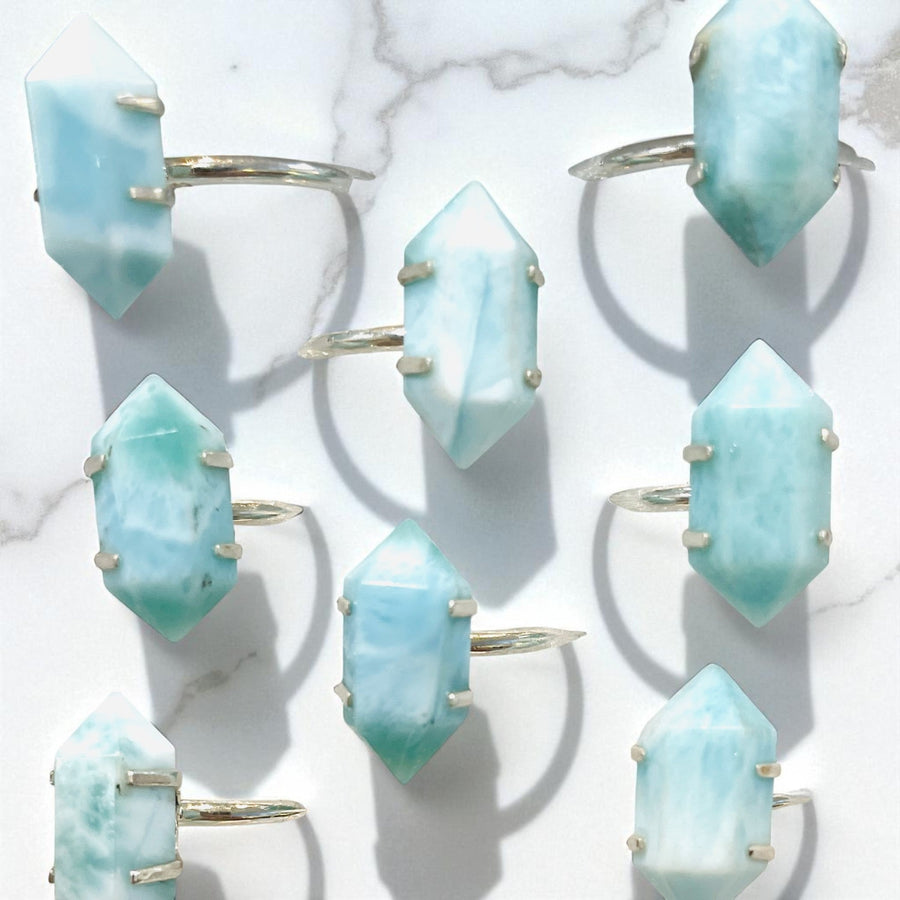 Larimar DT Sterling Silver Ring #J604