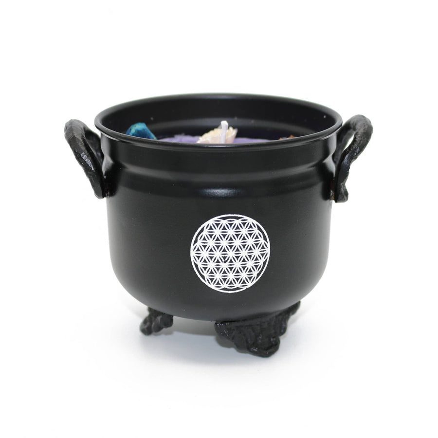 Lavender / Flower of Life Cauldron Candle (11.5 oz) #LV9772