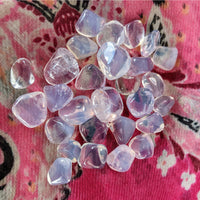 Thumbnail for Lavender Gem Quartz Tumbled Stone with Clear Quartz Heart Beads #SK2184