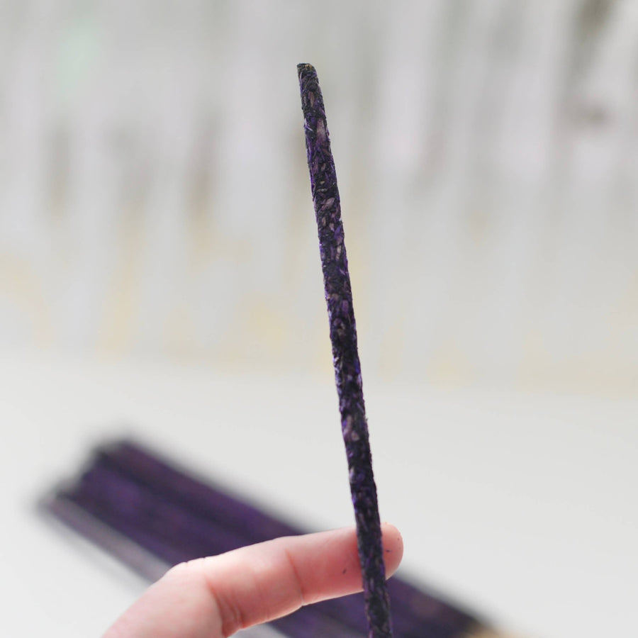 Purple Lavender Smudge Incense Stick in Plastic Pouch for Aromatherapy and Relaxation