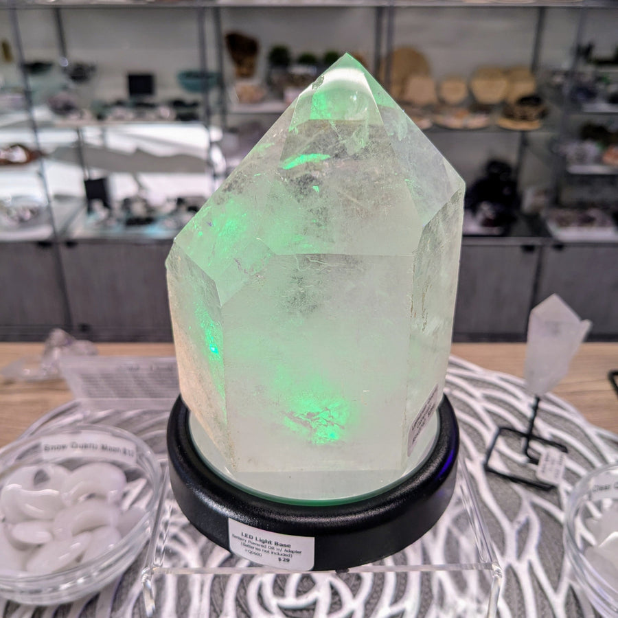 LED Light Base Battery Powered OR w/ Adapter Cord