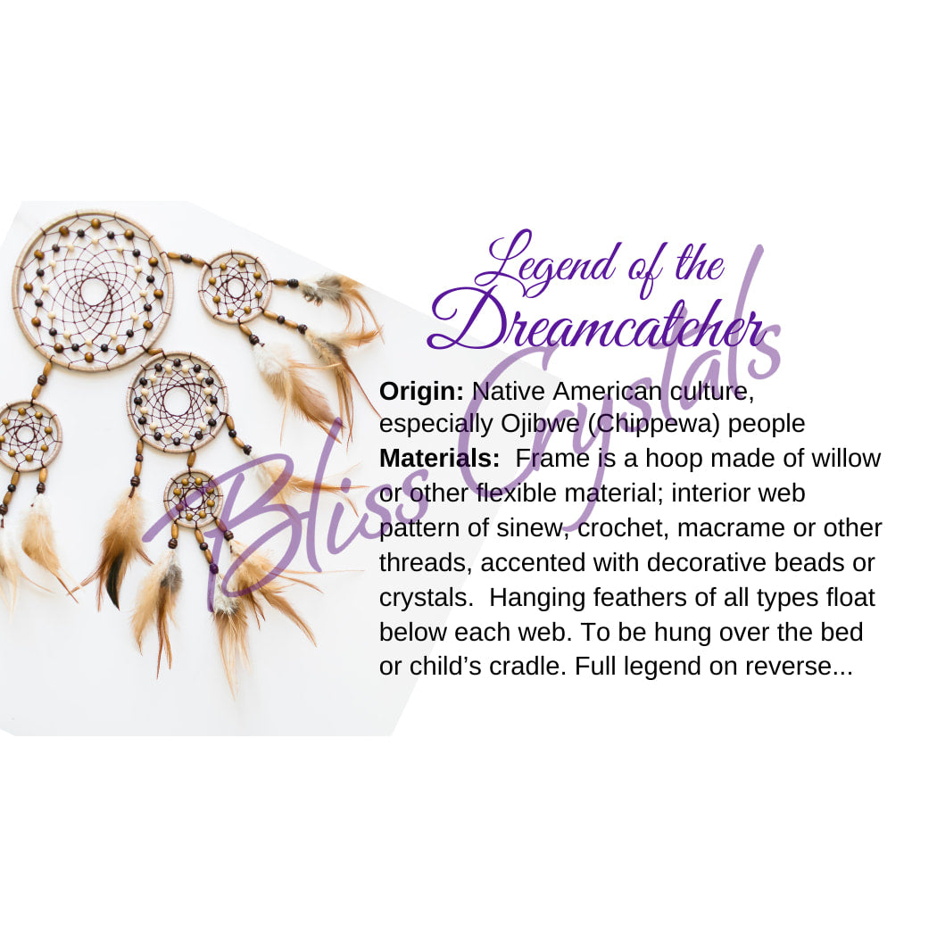 Legend of the Dream Catcher Crystal Information Card Double