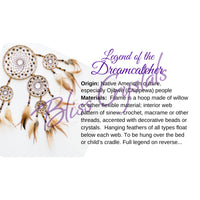 Legend of the Dream Catcher Crystal Information Card Double