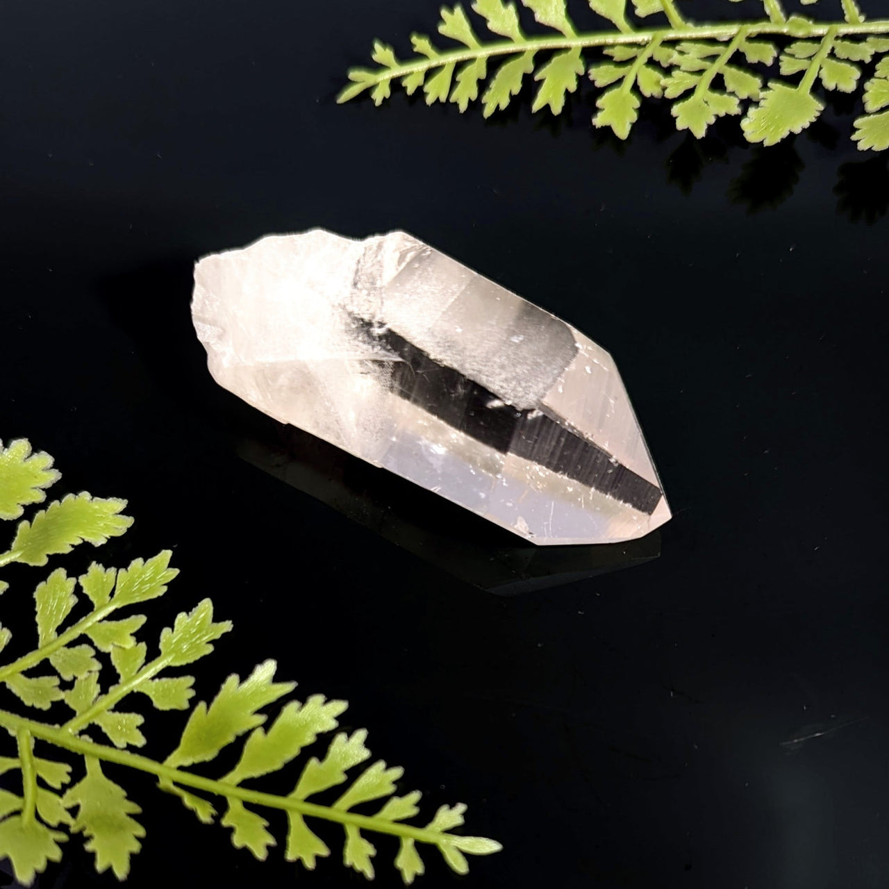 Translucent Lemurian Quartz 2.8 inch point #BC1101 with natural facets