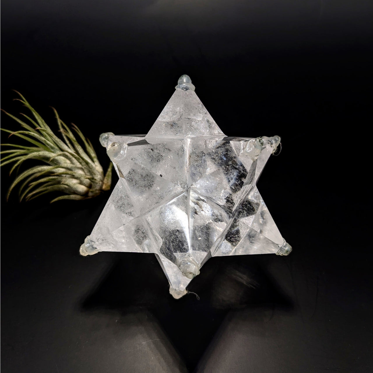 Lemurian Quartz 3.2’’ Merkaba Carving #LV6424 - $250