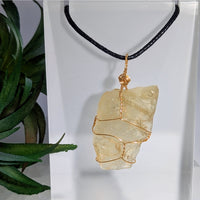 Libyan Desert Glass 1.3’’ Wire Wrap Pendant #LV9456 $360