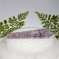 Light Amethyst 4’’ Wand Point #BC0861 translucent purple crystal