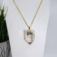 Thumbnail for Light Smoky Quartz 2’’ Chunky Point 26’’ Necklace