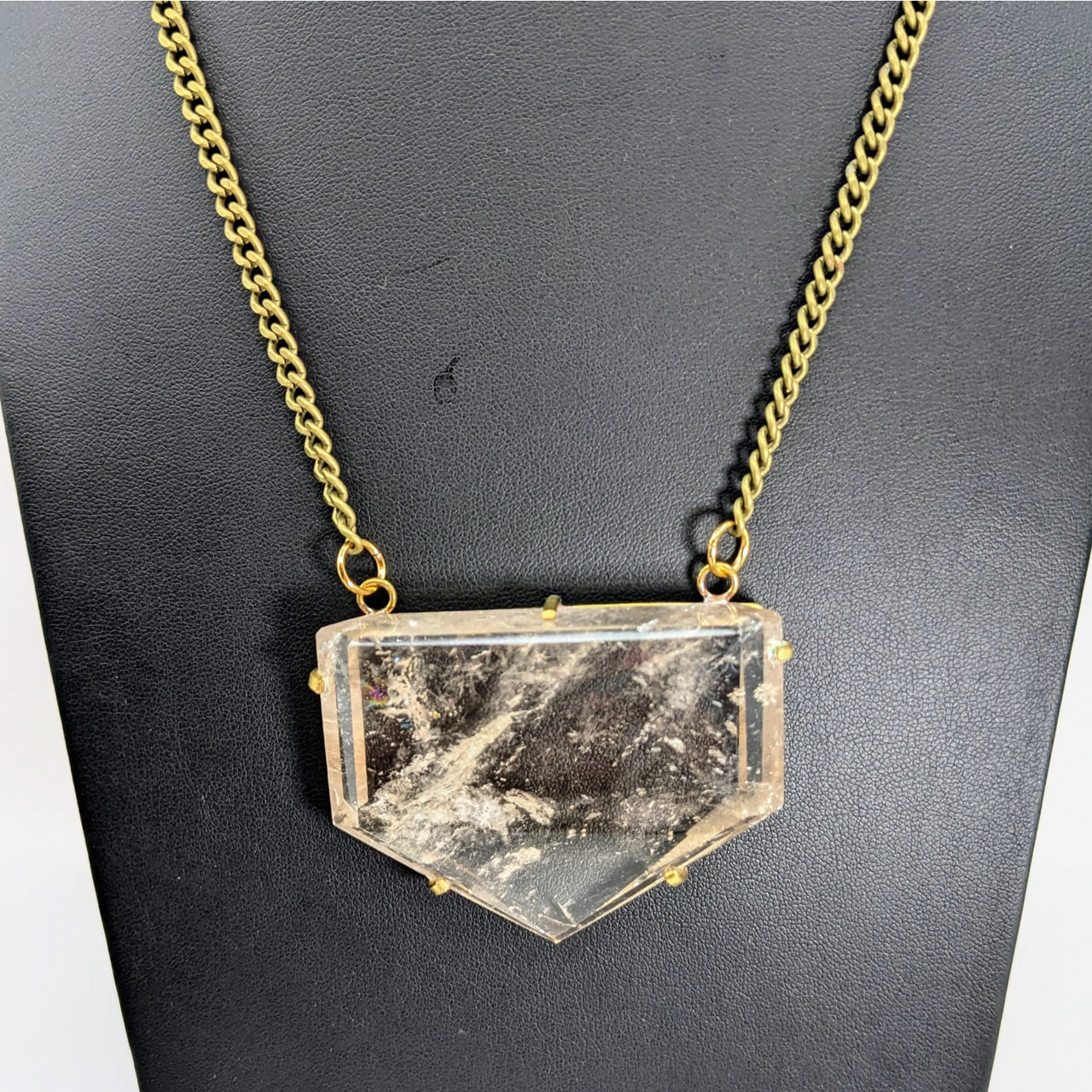 Light Smoky Quartz 2’’ Flat Point 18’’ Necklace