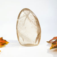 Light smoky quartz 3.2-inch freeform crystal with veining from Brazil