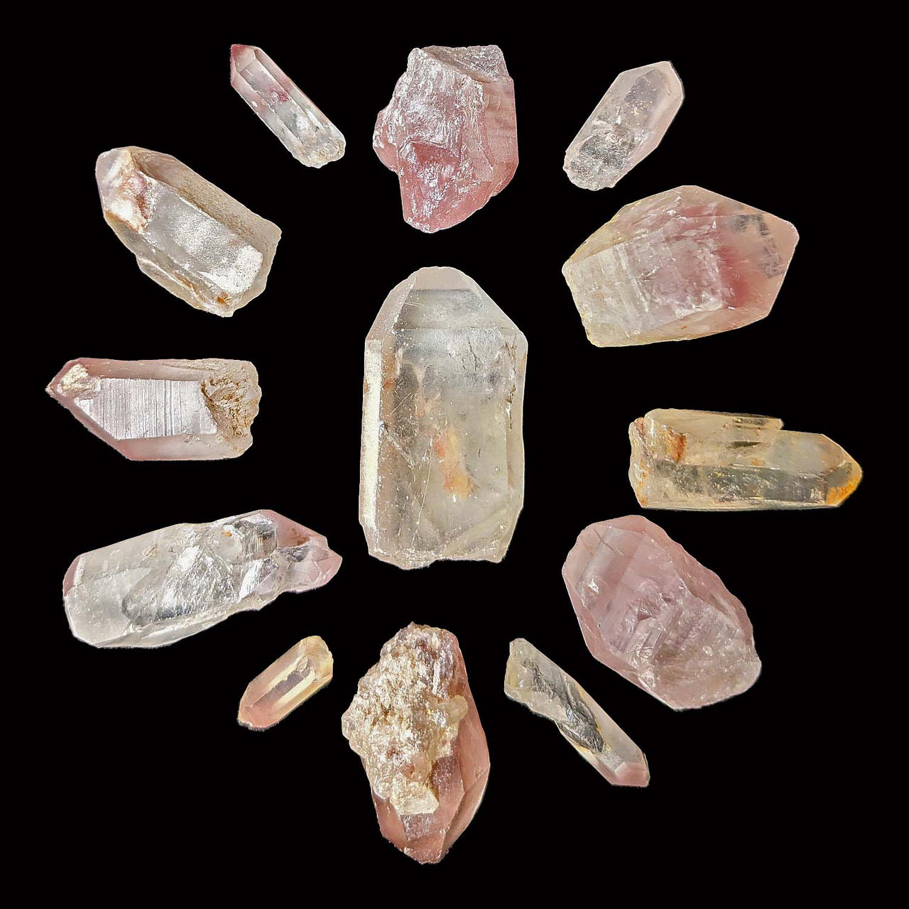 Lithium Quartz Mixed Sizes Rough Point #LV3428