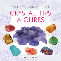 The little pocket book of crystal tips and cures by philip permutt features purple crystals and colorful gemstones for jewelry use
