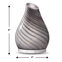 Thumbnail for Lizarra Hand Blown Silver Glass Vase Diffuser #5061 - $49