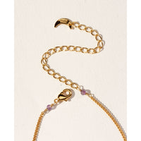 Long Bar Necklace- Amethyst #LV9126 - $79