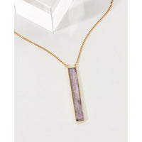Long Bar Necklace- Amethyst #LV9126 - $79