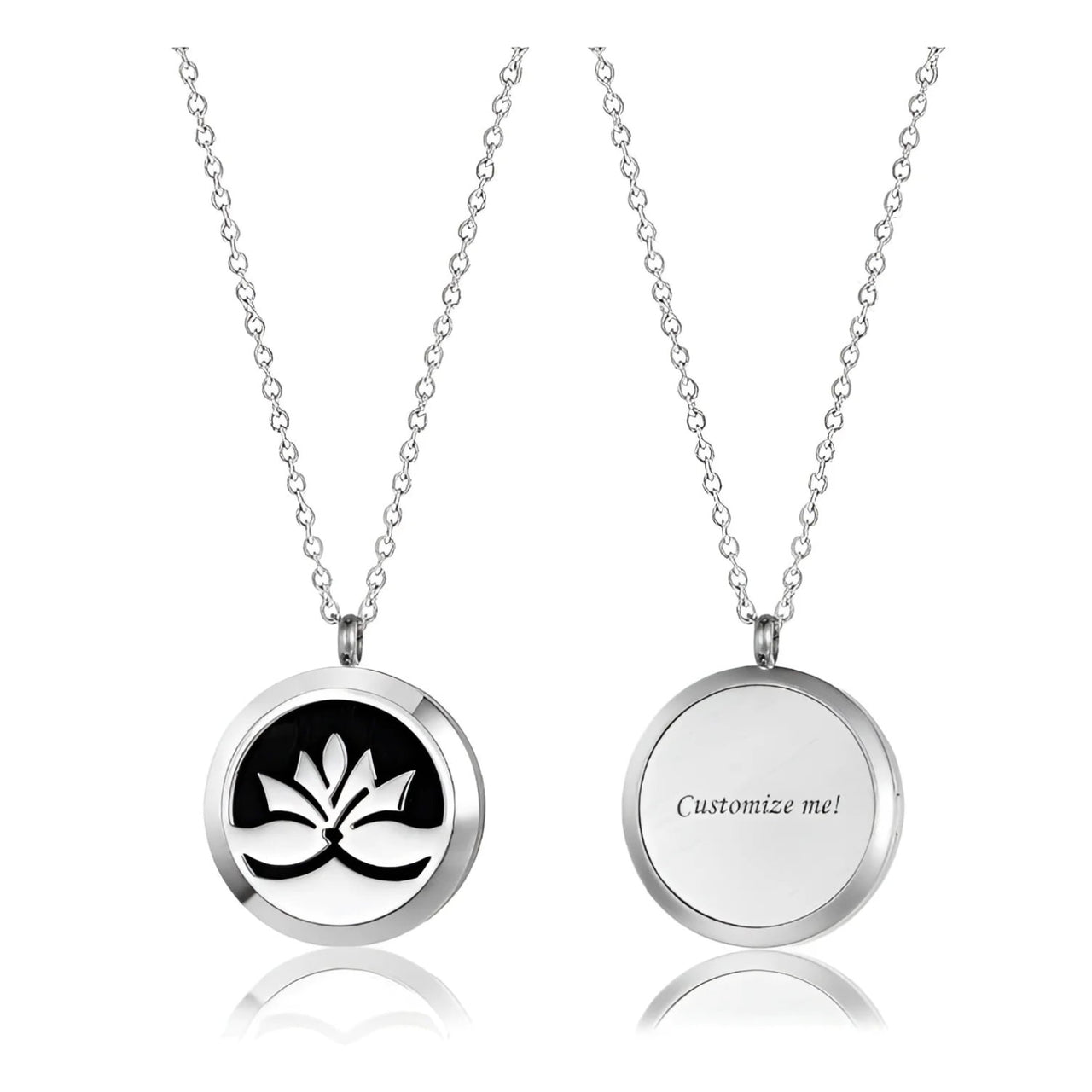Lotus Aromatherapy Essential Oil Necklace Jewelry #LV9145
