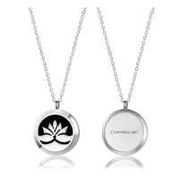 Lotus Aromatherapy Essential Oil Necklace Jewelry #LV9145
