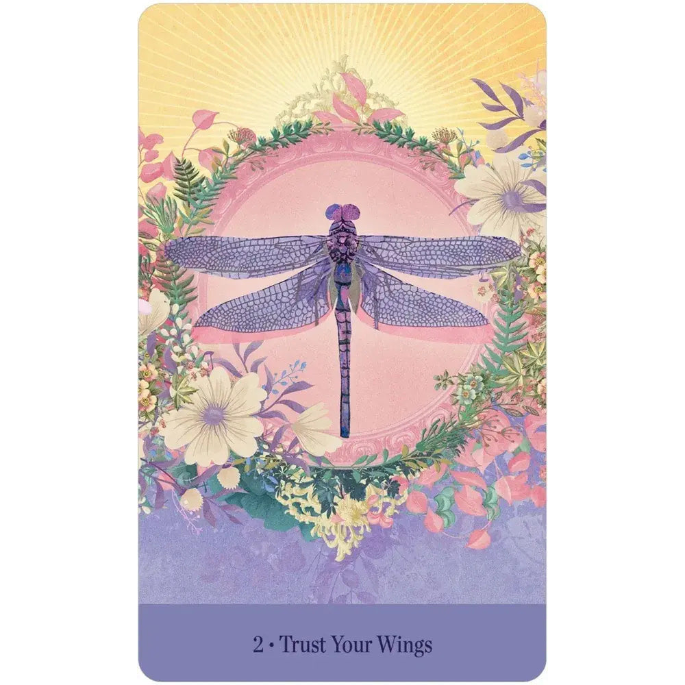 Detailed purple and blue dragonfly on Love Who You Are Oracle Deck #LV4403
