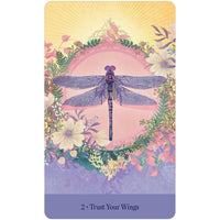 Detailed purple and blue dragonfly on Love Who You Are Oracle Deck #LV4403