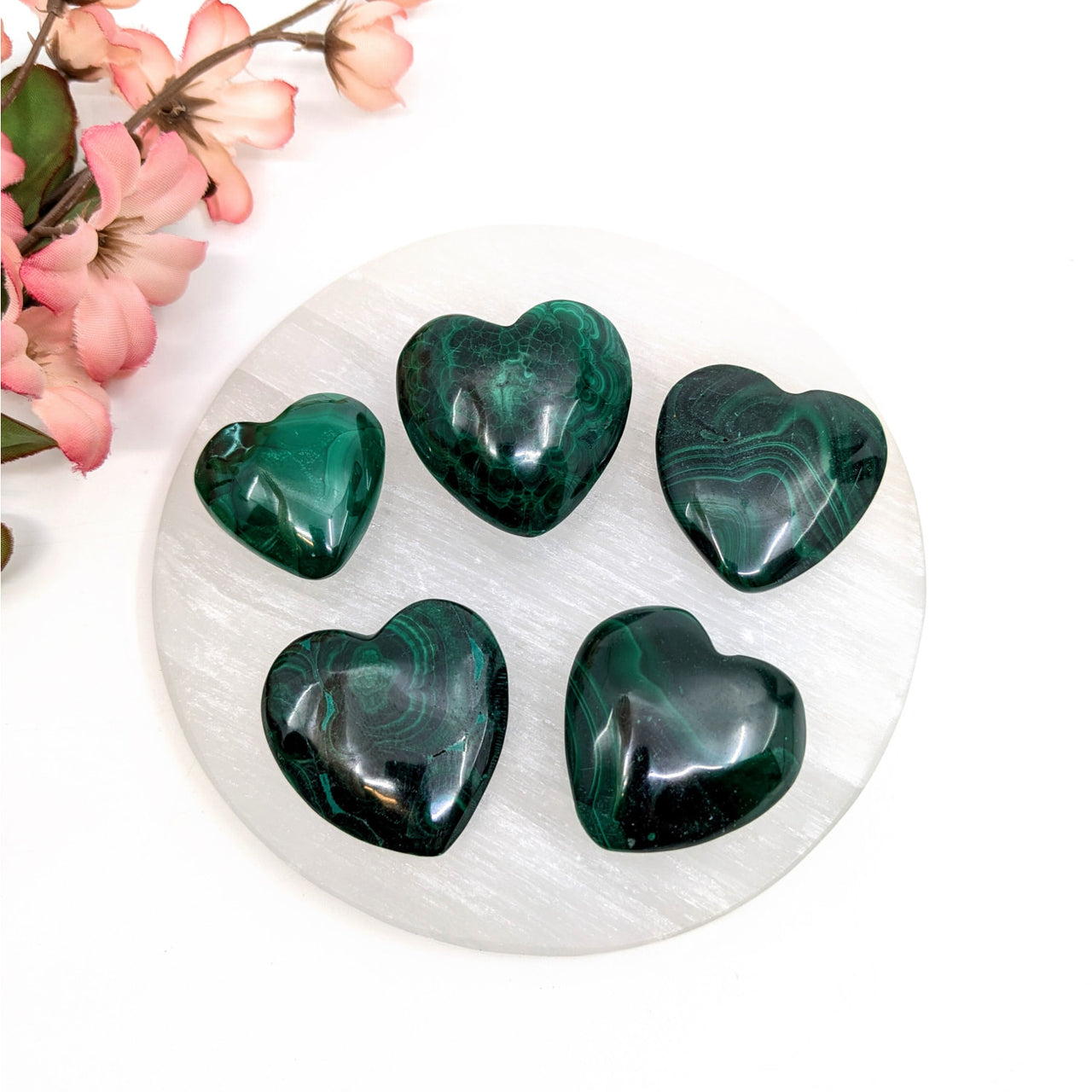 Malachite 1.1-1.4’’ Heart #LV6647 - $23