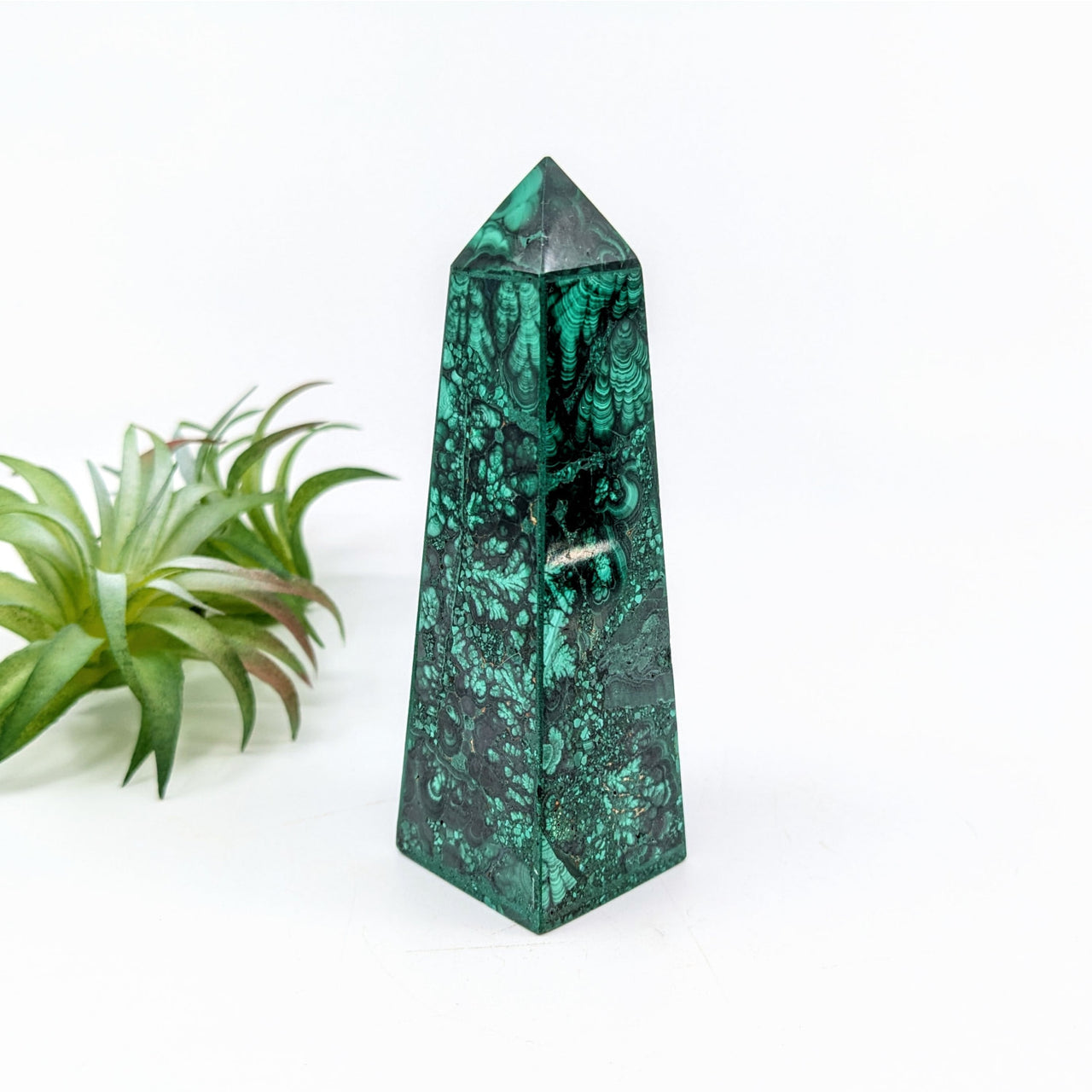 Malachite 3.7’’ Obelisk Tower #LV6826 - $90