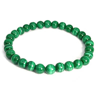 Thumbnail for Green Malachite Bead Bracelet 5mm-7mm #J747 showcasing natural beauty and unique design