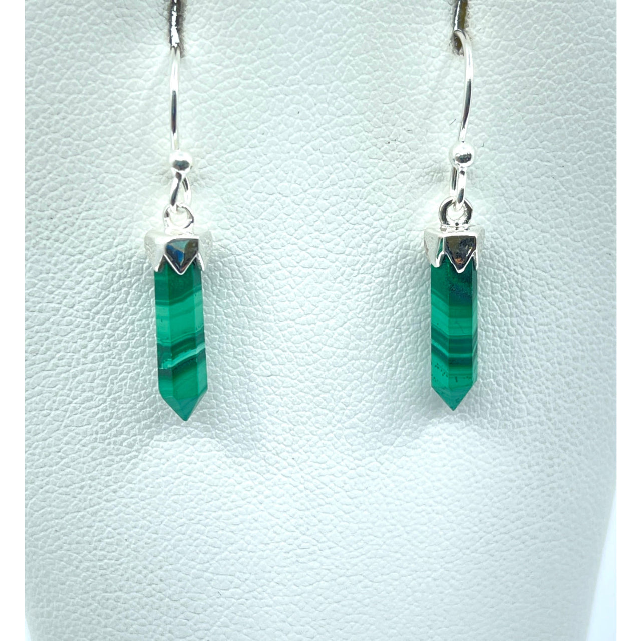 Malachite Earrings Mini Point #SK8858 - $39