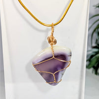 Merlinite Dendrite Agate 1.1’’ Wire Wrap Pendant #LV9949