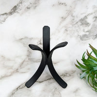 Black metal display stand for Metal Sphere Stand 3 Prong 5 Inch Tall LV4904