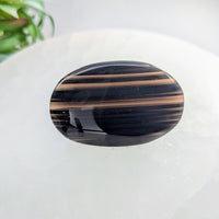 Midnight Lace Obsidian 1.8’’ Palm Stone #LV9270 - $14