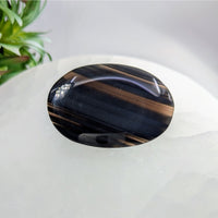 Midnight Lace Obsidian 2.1’’ Palm Stone #LV9268 - $19